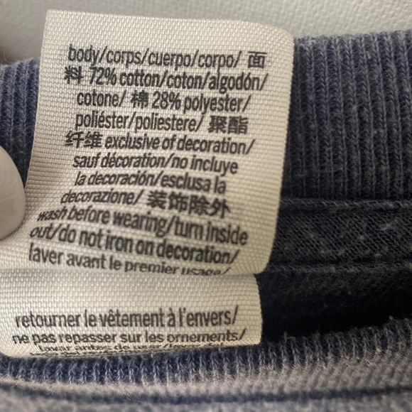 (A55) PINK by Victoria Secret Fuzzy Knit Crewneck Pullover Sweatshirt Blue, M - Picture 7 of 9